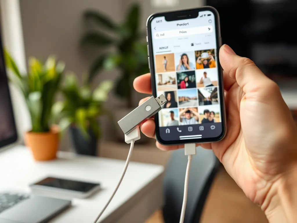 Jak zgrać zdjęcia z iphone na pendrive?