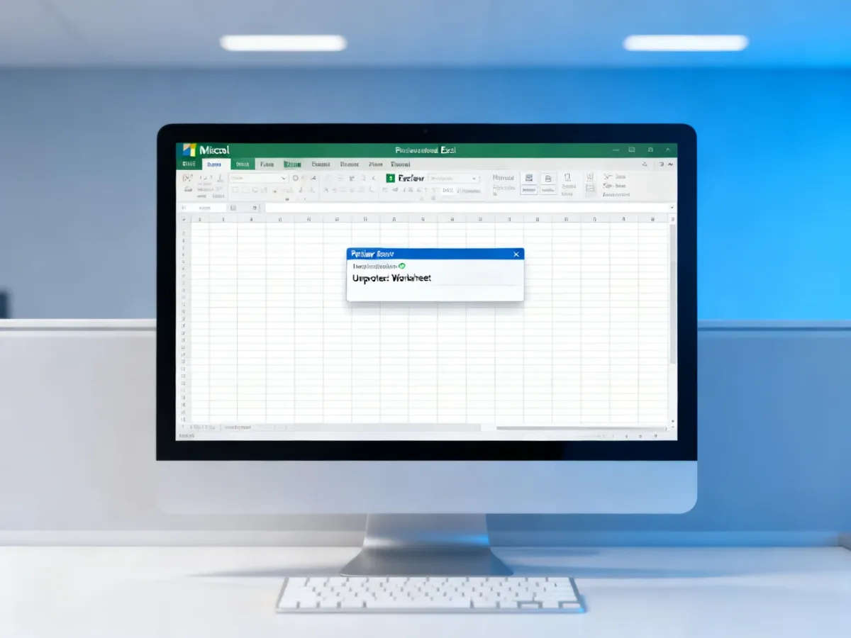 Microsoft Excel with a protected worksheet and the Review tab open